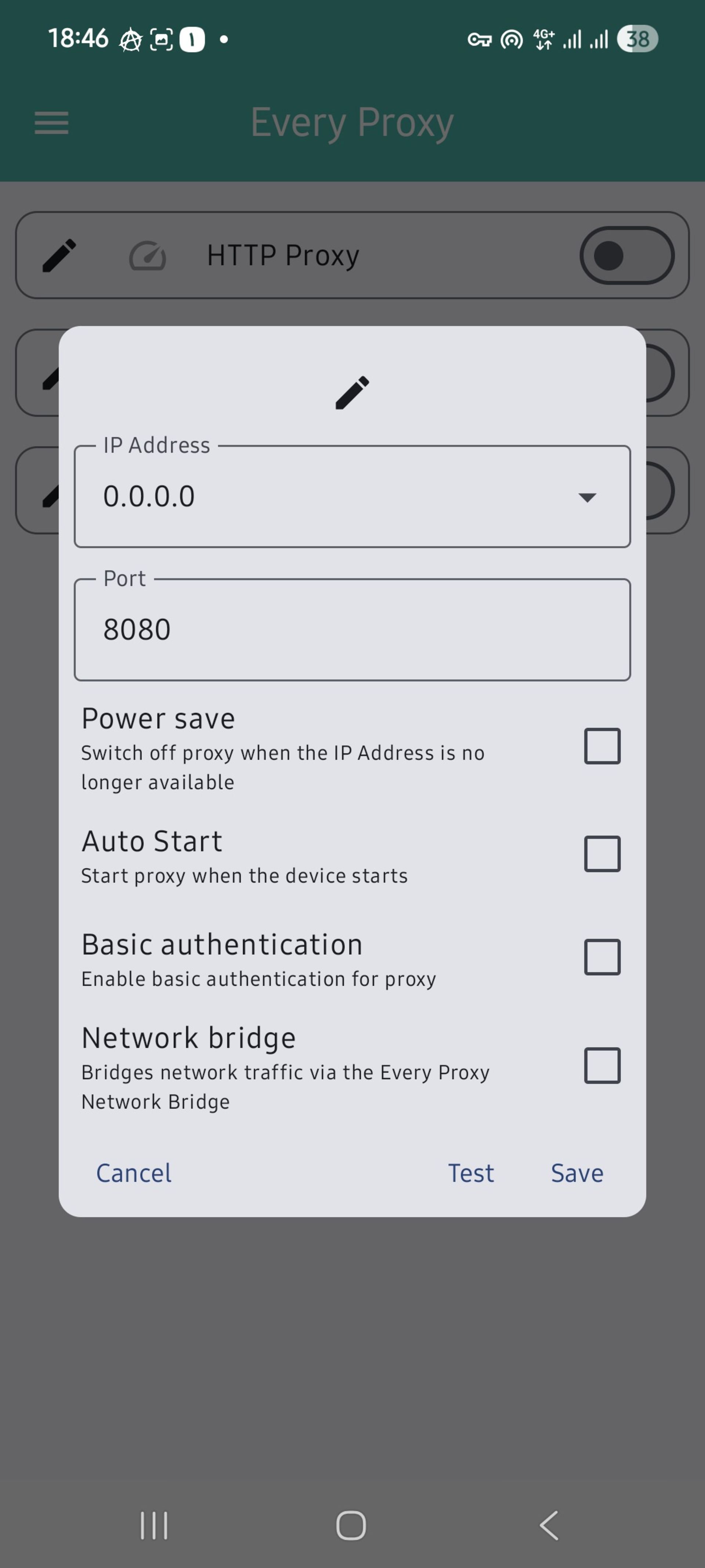 تنظیمات IP در نرم افزار Every Proxy