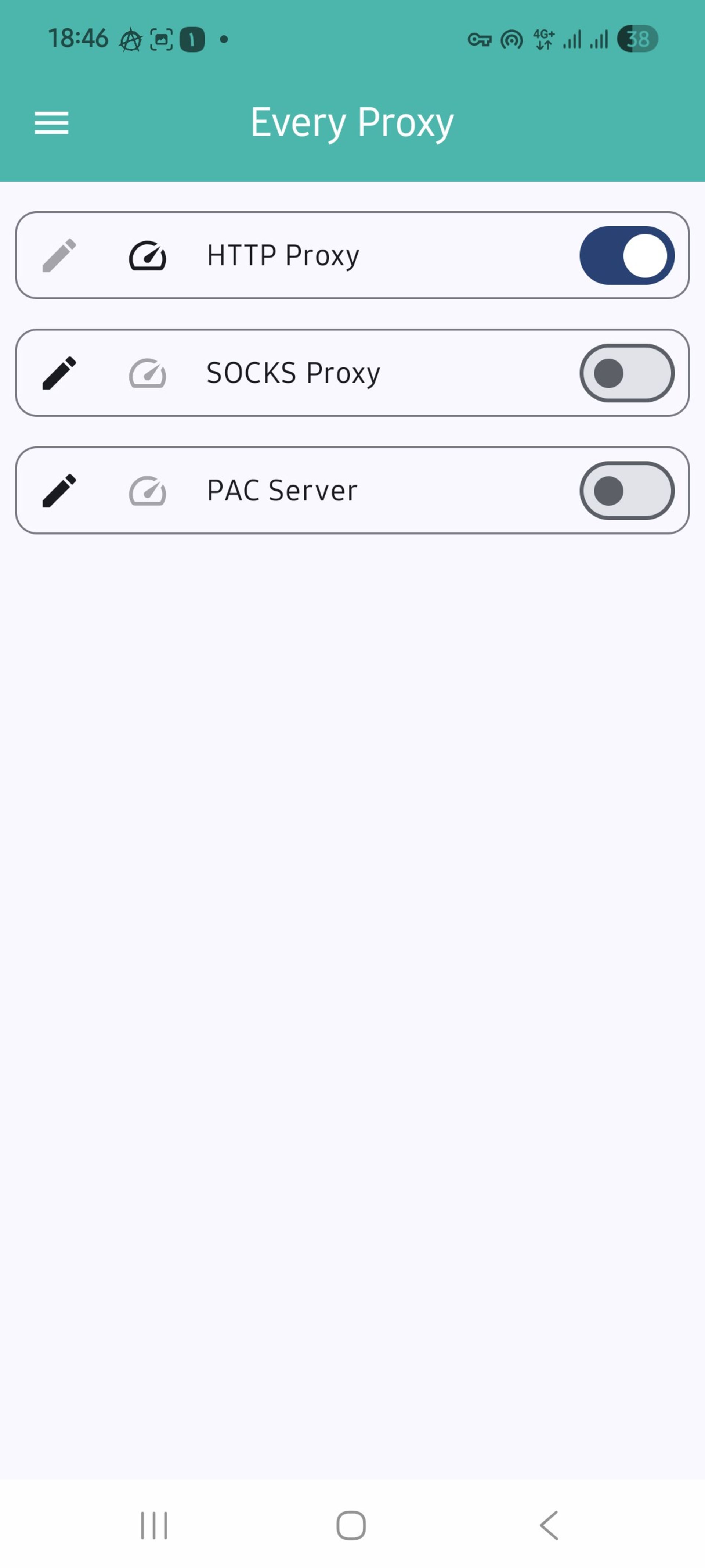 پروتکل‌های اتصال نرم افزار Every Proxy