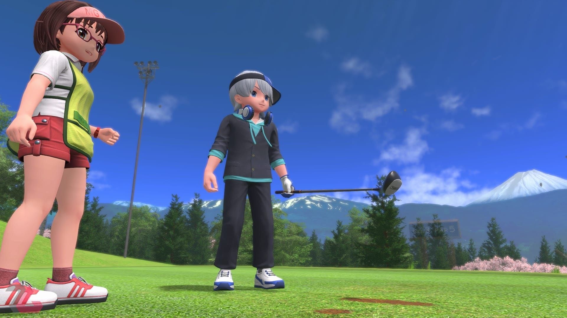 دو شخصیت ایستاده در بازی Everybody's Golf Hot Shots