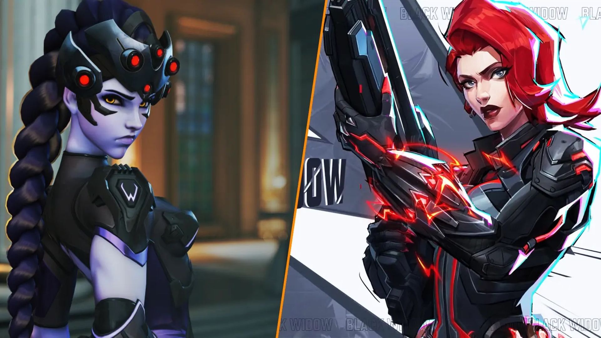 مقایسه شخصیت  black widow از مارول رایوالز و widowmaker از اورواچ