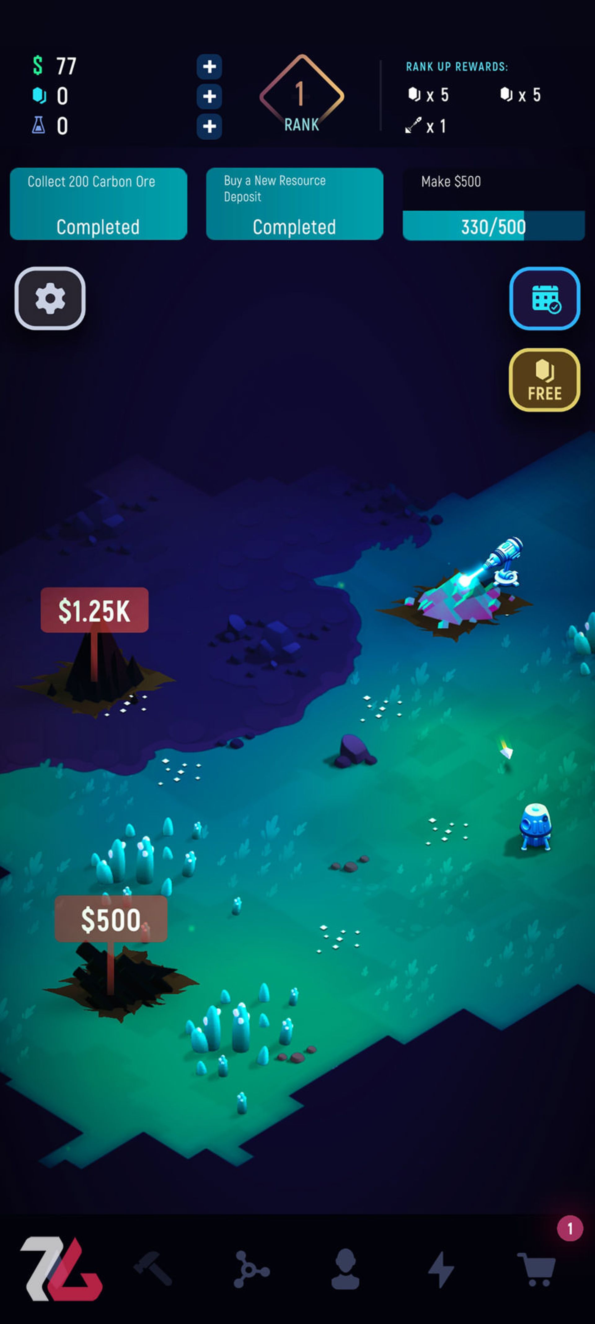 بازی موبایل ExoMiner - Idle Miner Universe
