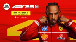 کاور (پوستر) بازی F1 25 با حضور لوئیس همیلتون (Lewis Hamilton)