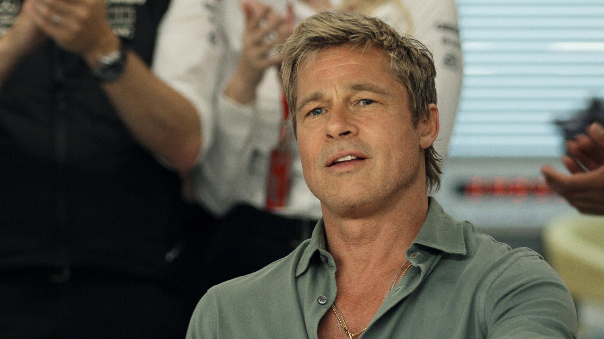 برد پیت در کنفرانس در فیلم  F1: The Movie