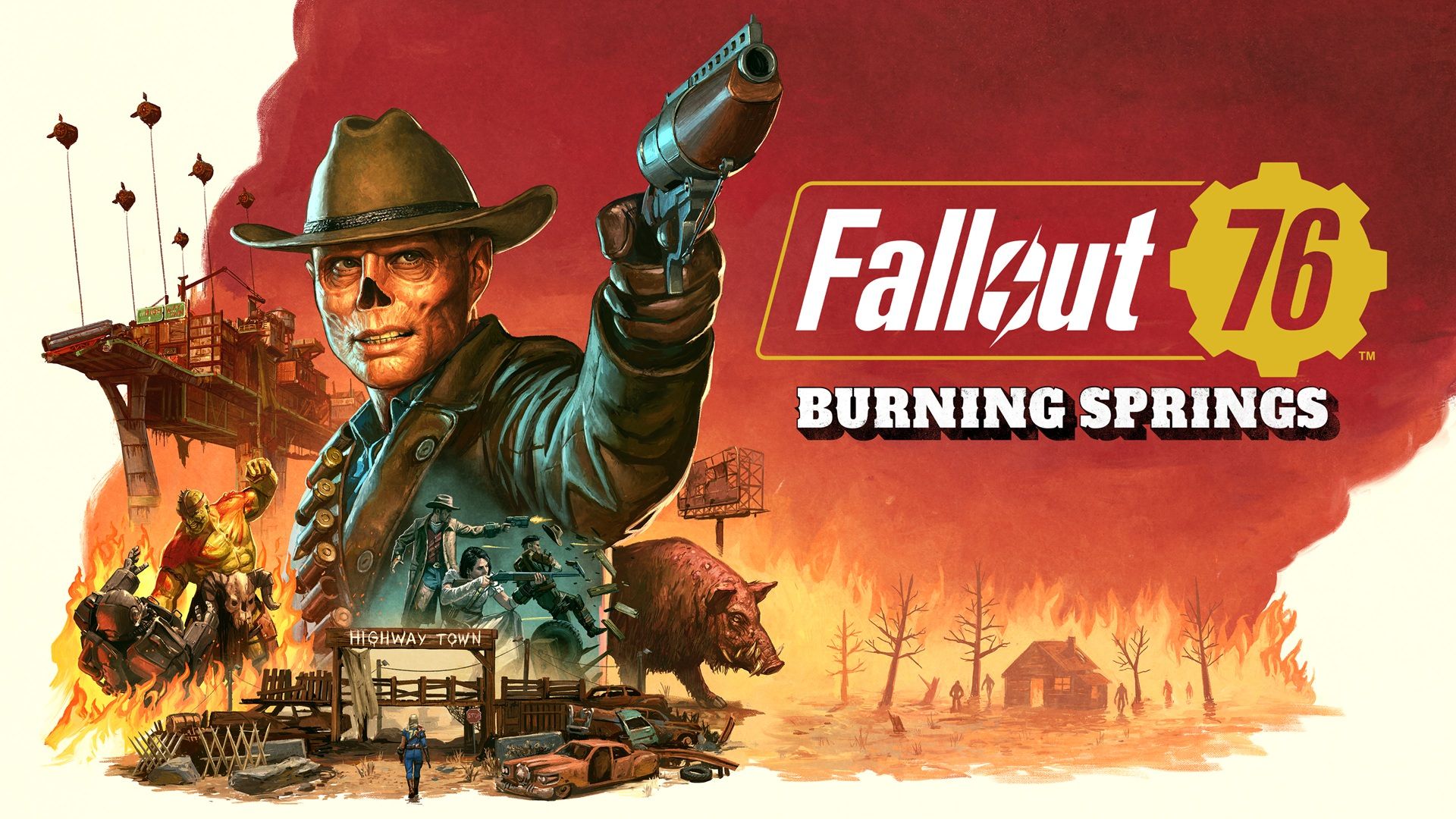 پوستر Burning Springs برای Fallout 76 با حضور گول