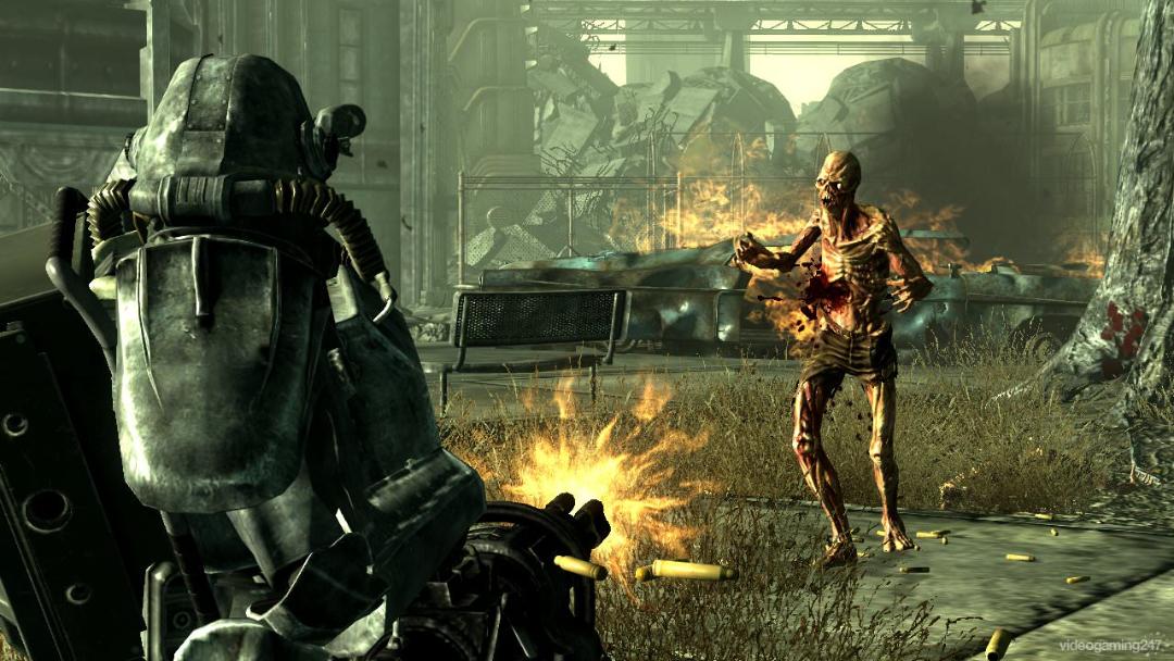 تیراندازی به سمت زامبی در بازی Fallout 3