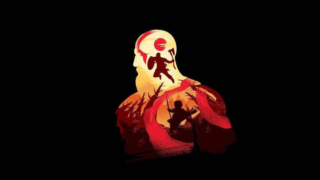 یک فن آرت مینیمال و جذاب از بازی God of War Ragnarök