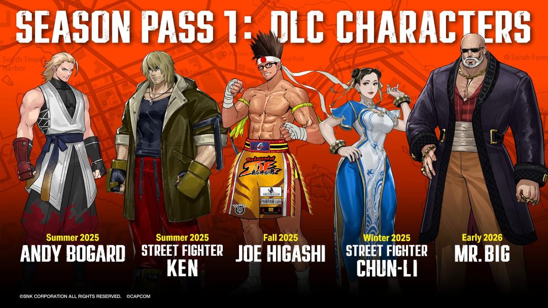 مبارزان سیزن پس اول بازی Fatal Fury: City of the Wolves
