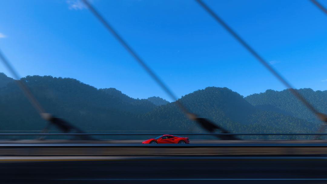 ماشین فراری (Ferrari) قرمز در بازی Forza Horizon 5