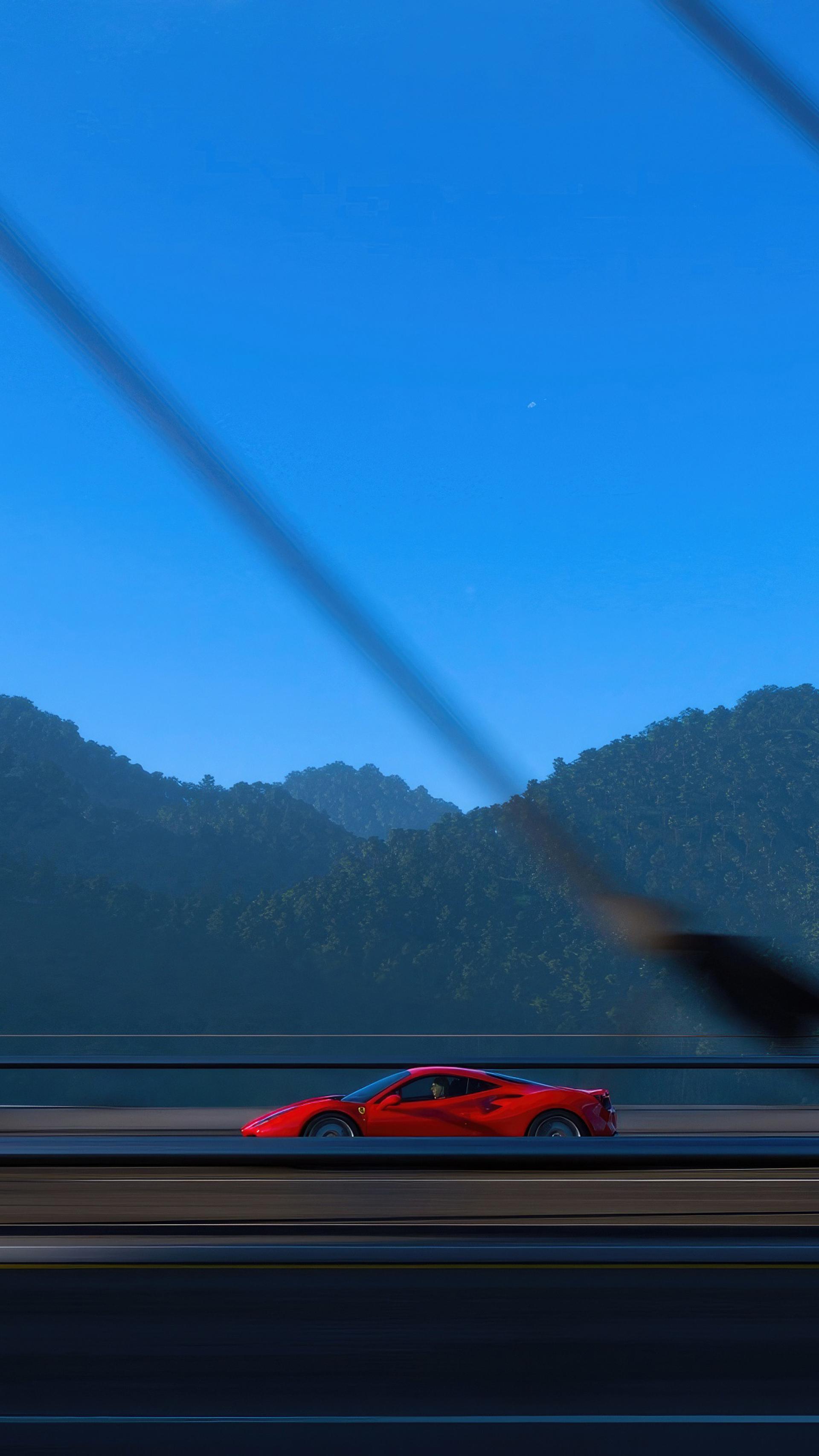 ماشین فراری (Ferrari) قرمز در بازی Forza Horizon 5