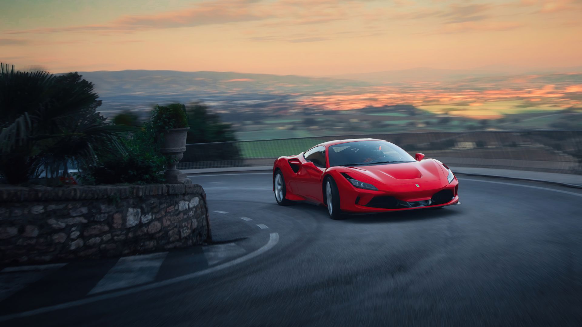 نمای جلویی خودروی Ferrari F8 Tributo در بازی Gran Turismo 7