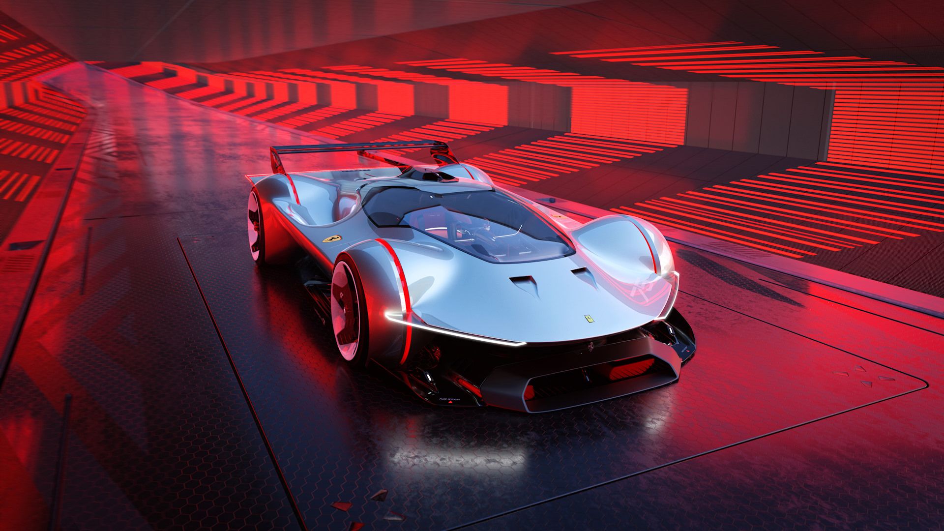 نمای جلویی خودروی Ferrari Vision Gran Turismo در بازی Gran Turismo 7