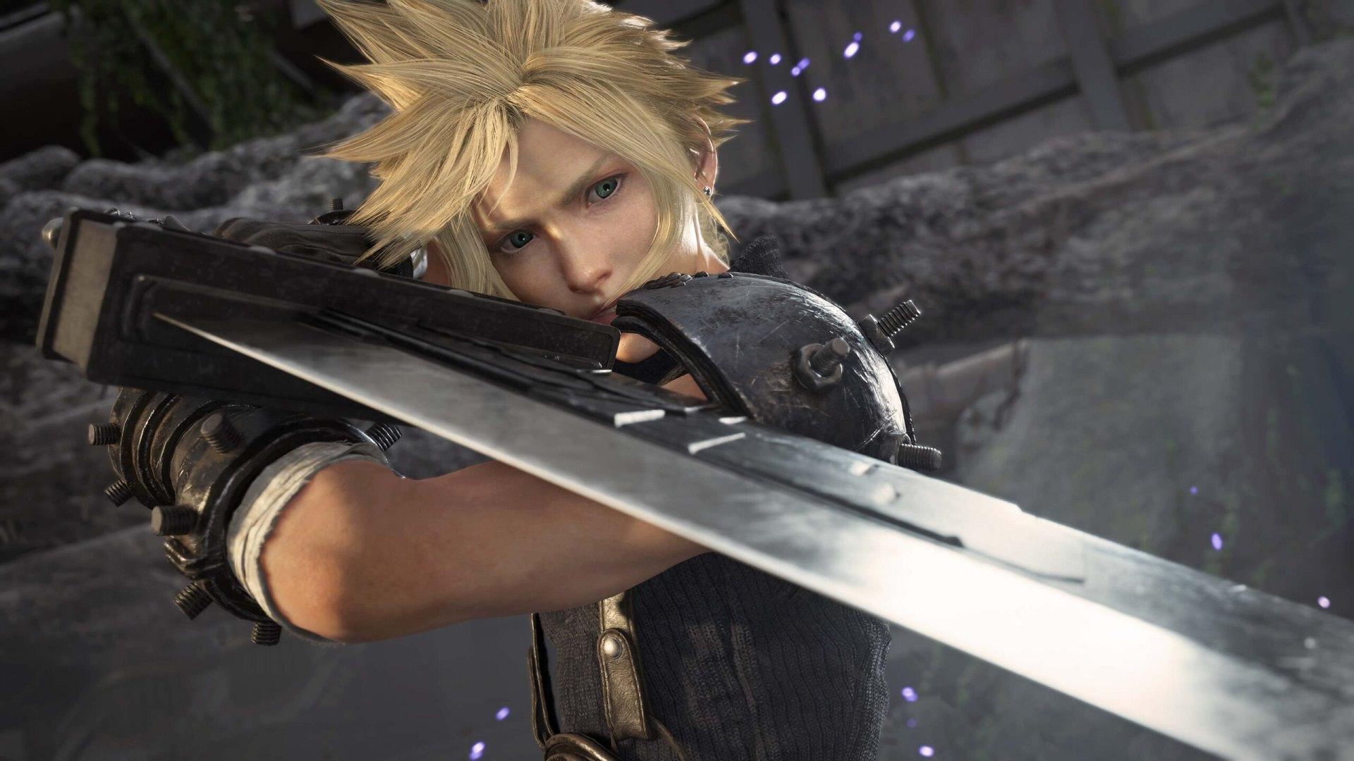 کلود آماده مبارزه در بازی Final Fantasy 7