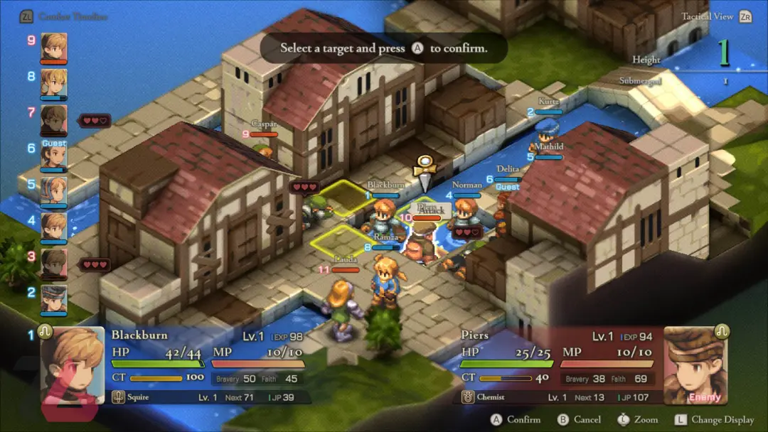 نبرد تاکتیکی در Final Fantasy Tactics