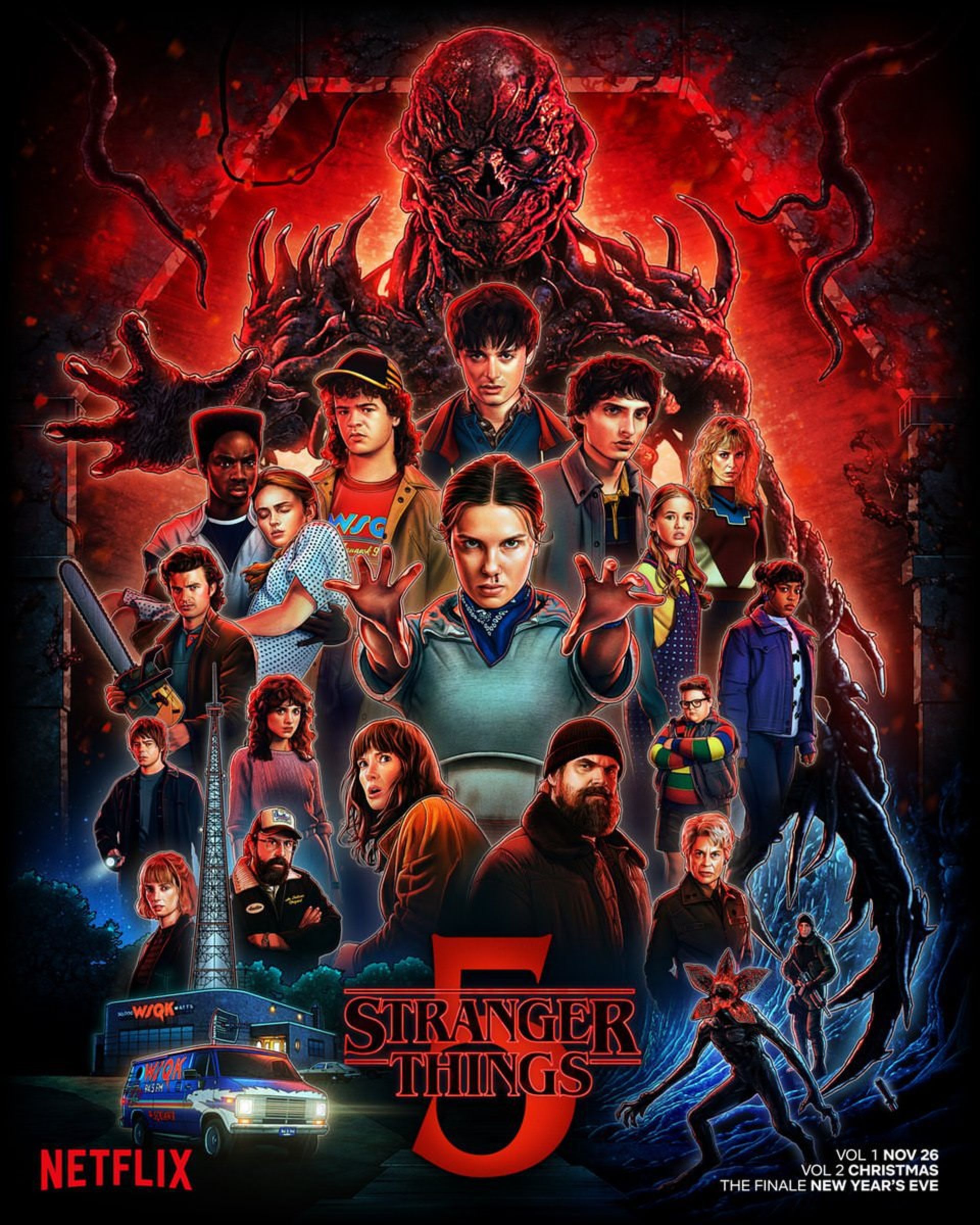آخرین پوستر هنری سریال Stranger Things 5