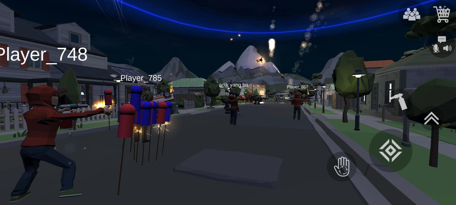 شبیه‌ساز چهارشنبه‌سوری (Fireworks Simulator 3D) در محیط یک محله شبانه