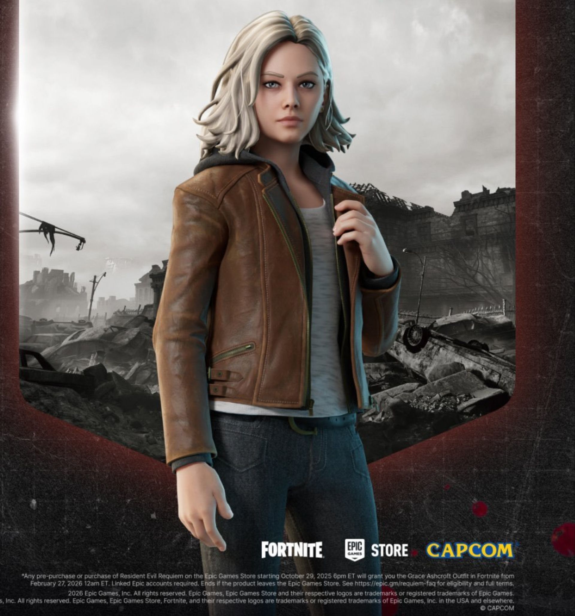 اولین نگاه به گریس اشکرافت از بازی Resident Evil Requiem در بازی فورتنایت