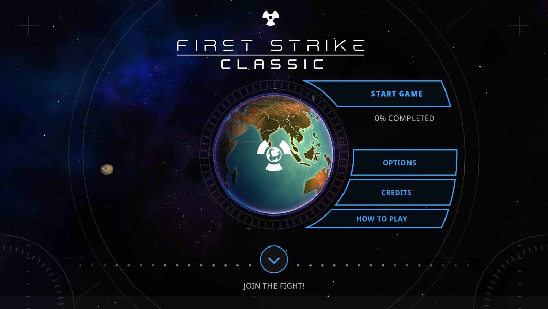 منوی بازی First Strike: Classic