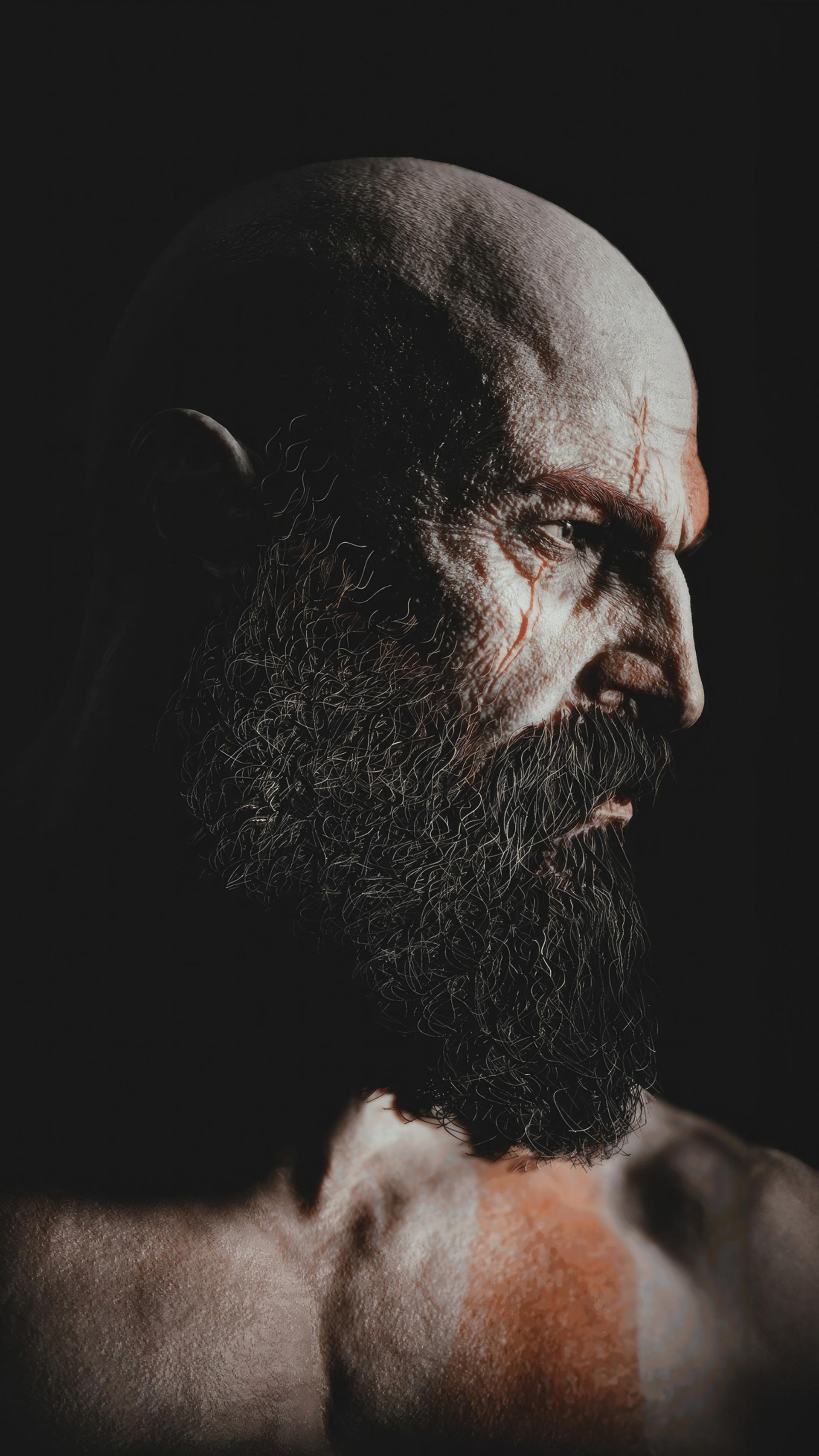 کریتوس (Kratos) با دستان مشت‌کرده در بازی God of War Ragnarok