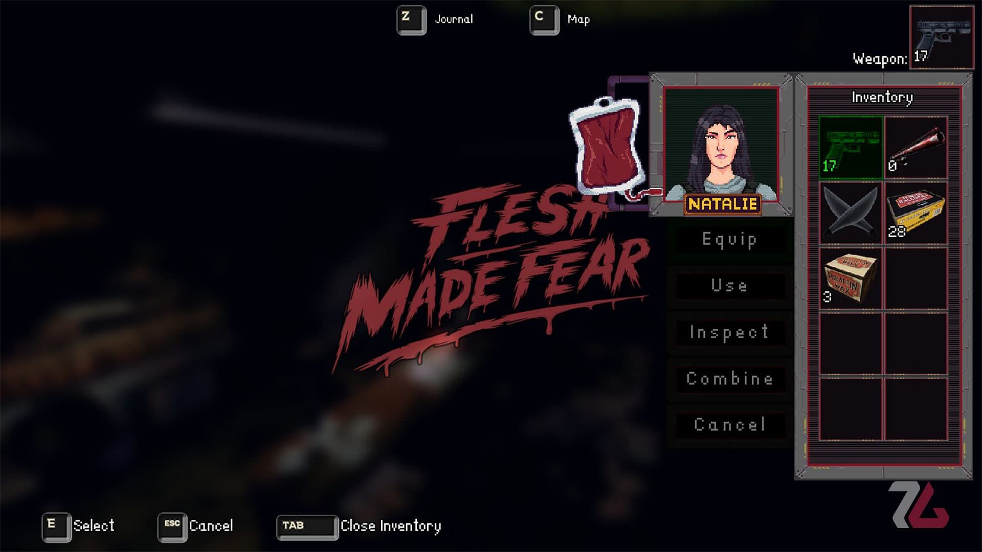 سیستم اینونتوری بازی Flesh Made Fear