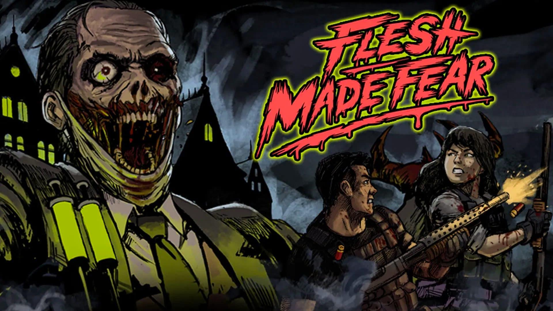 پوستر بازی Flesh Made Fear با اسم و لوگو