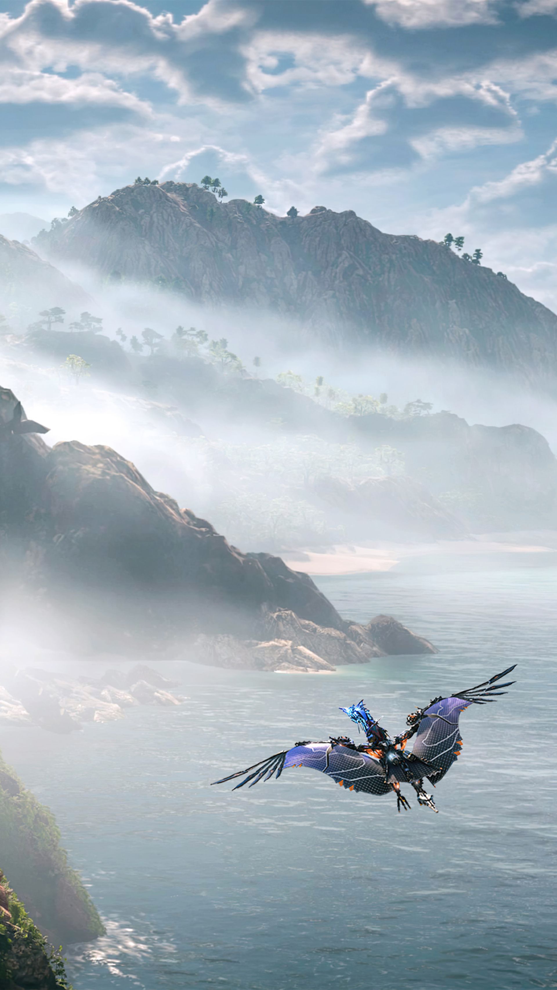 پرواز با حیوان مکانیکی بر فراز جهان وسیع و زیبای بازی Horizon Forbidden West