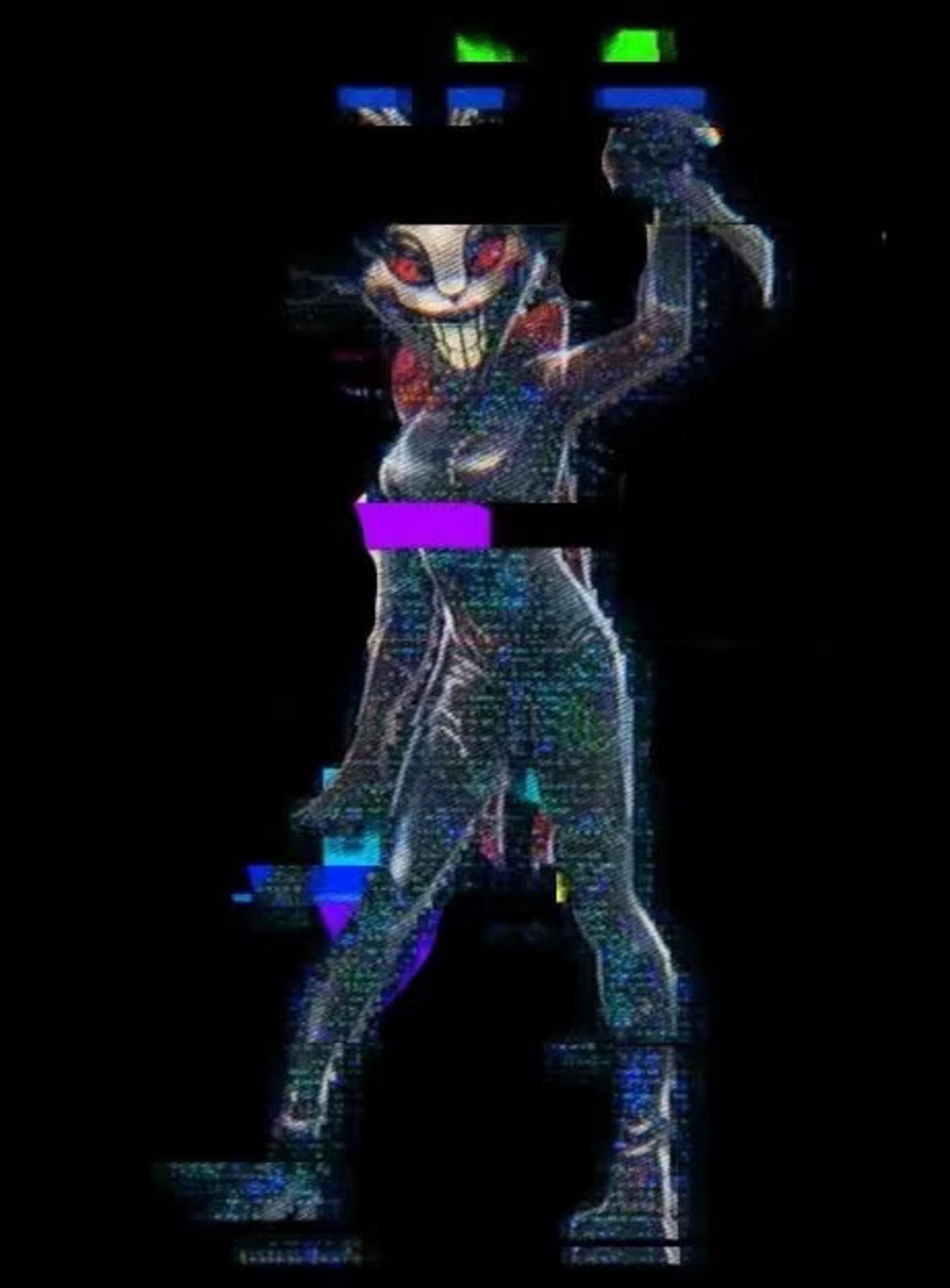 شخصیت ترسناک بازی Five Nights at Freddy's (FNaF) با جلوههای گلیچ