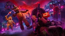 شخصیت‌های فورتنایت (Fortnite) در میان قبرستان و رویداد هالووین