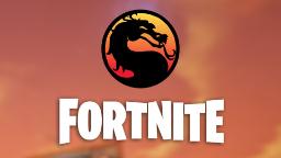 لوگوی دو مجموعه Mortal Kombat و Fortnite (فورتنایت) در پس‌زمینه صورتی
