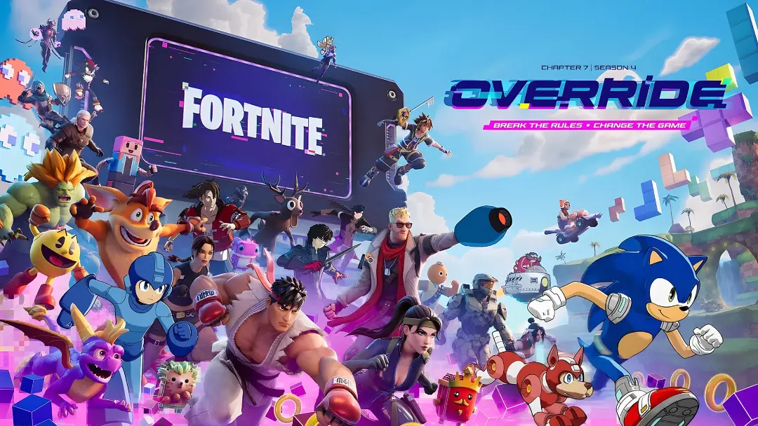 شخصیت‌های بازی فورتنایت (Fortnite) در پوستر فصل جدید Override