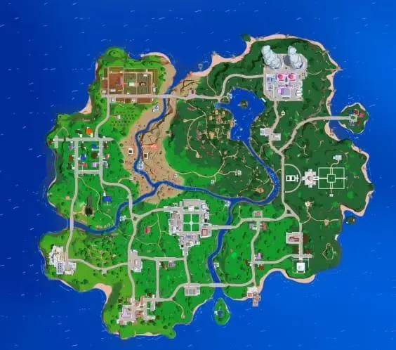 نقشه فاش شده کراس‌اور فورتنایت و سیمپسون‌ها 