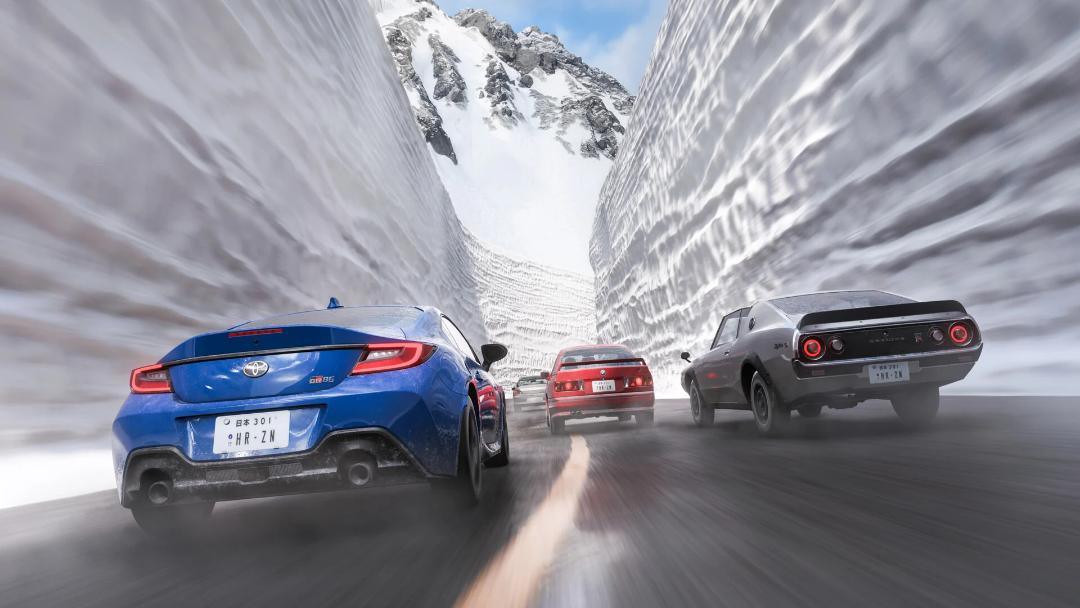 جاده با دیوارهای یخی در بازی Forza Horizon 6