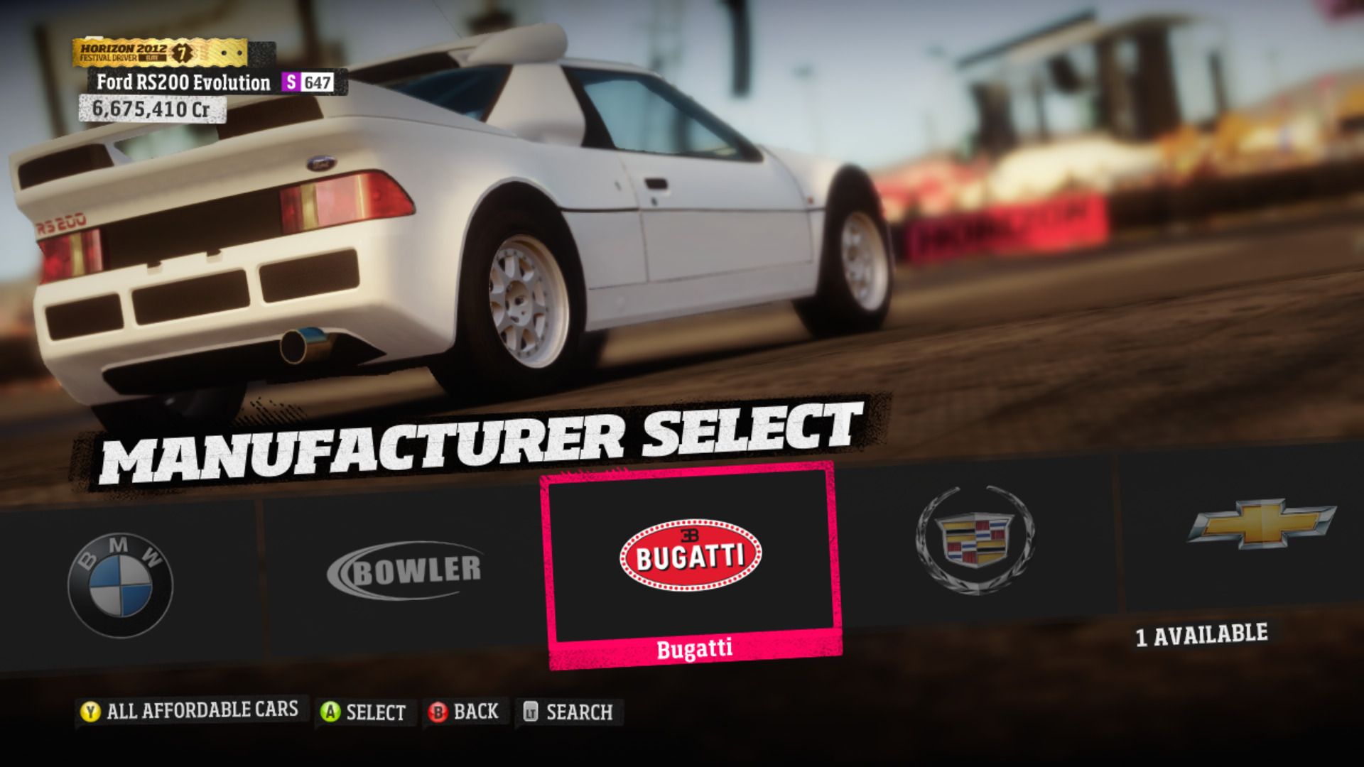 فهرست برندهای ماشین بازی Forza Horizon (2012)