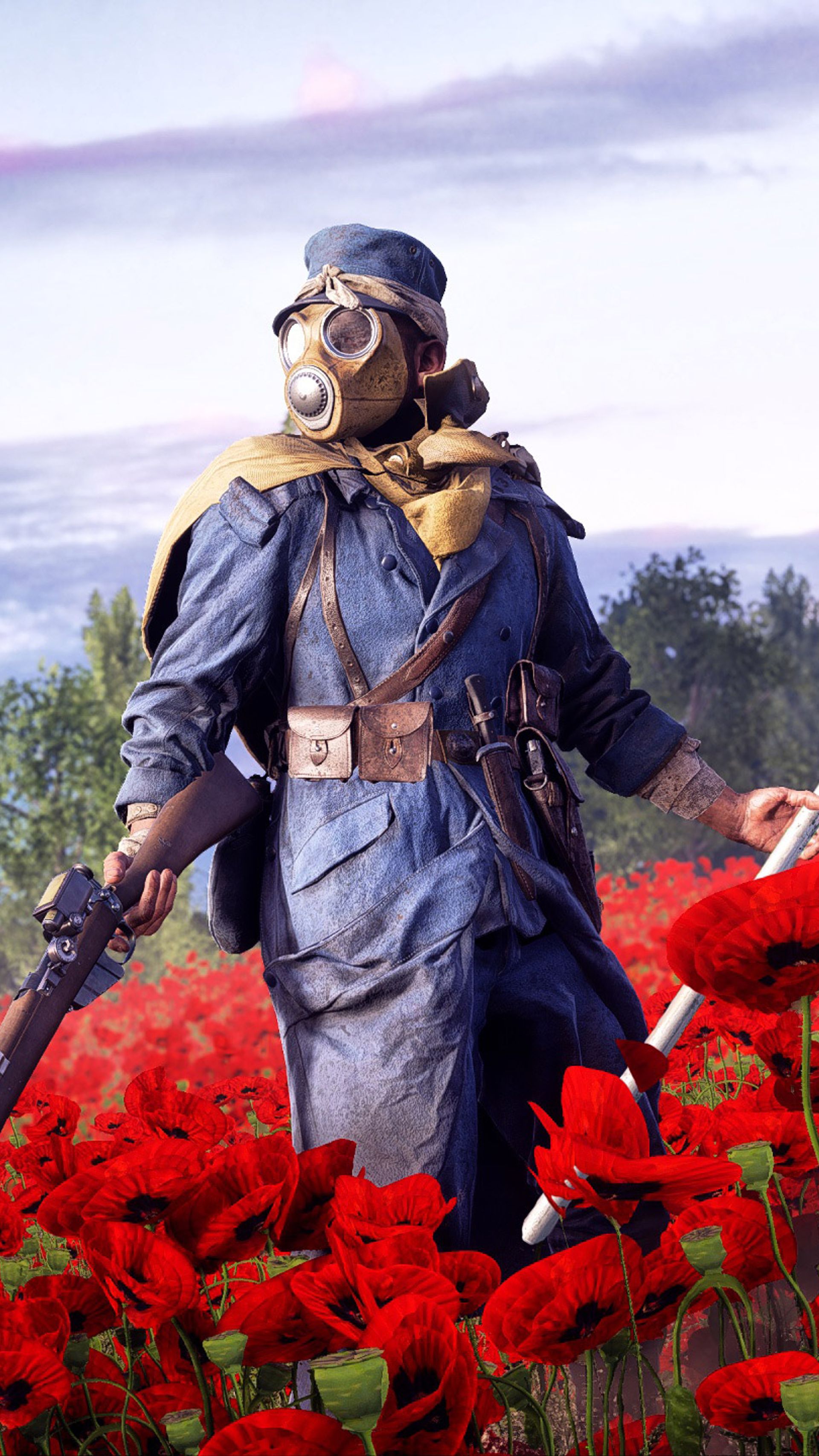 سرباز فرانسوی در دشت گل سرخ بازی Battlefield 1