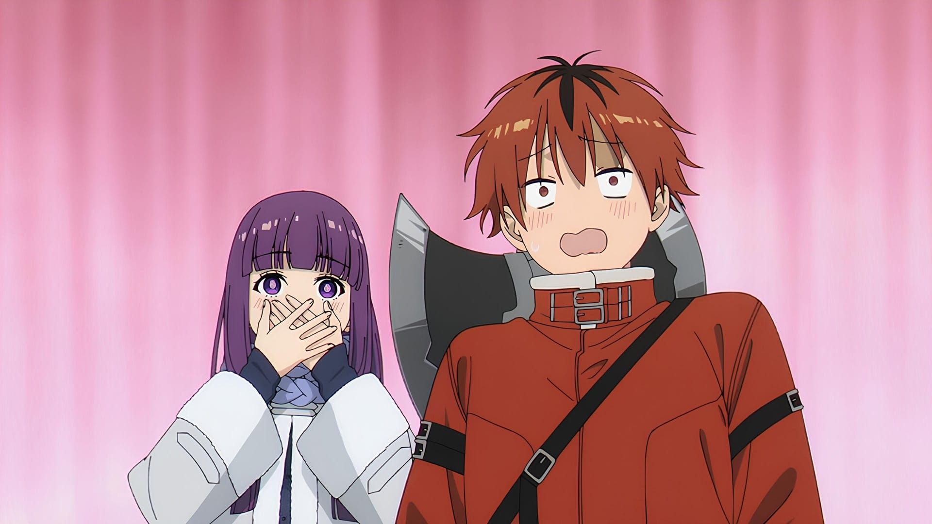 چهره متعجب فرن و اشتارک در انیمه Frieren Beyond Journey's End