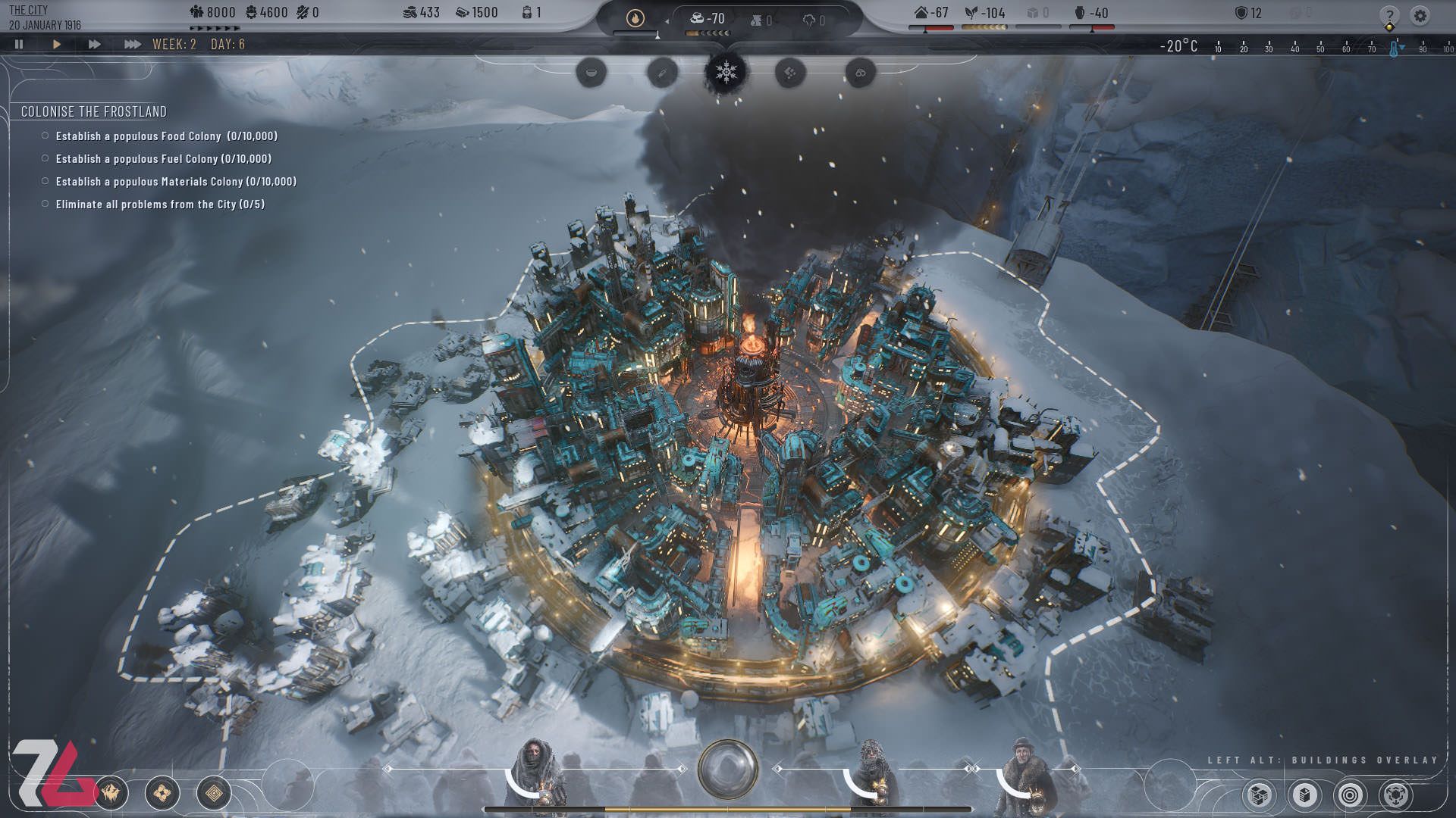 حالت سندباکس بازی Frostpunk 2 