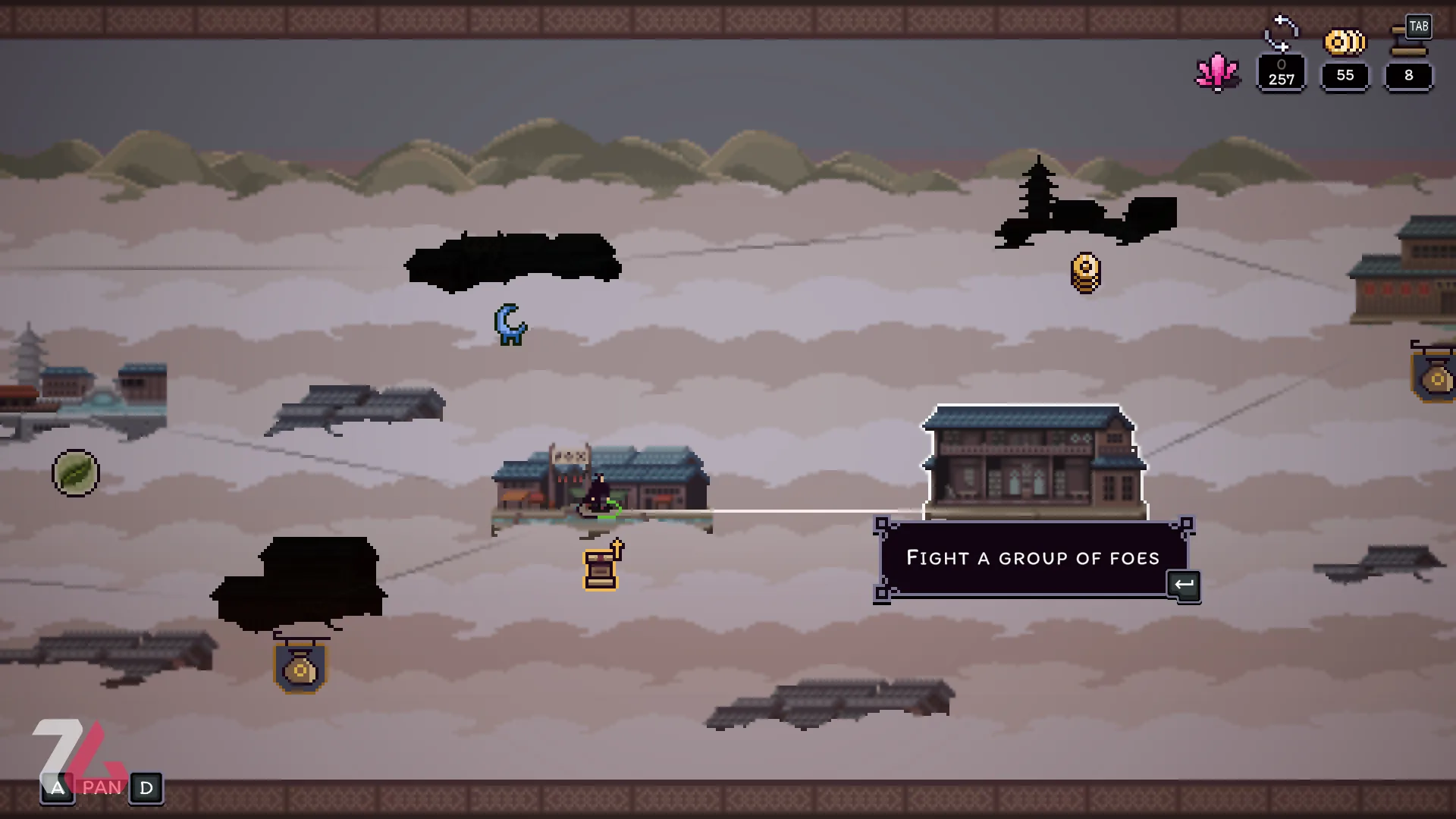 نمایش ساختار انشعابی مراحل در بازی فور استرایک