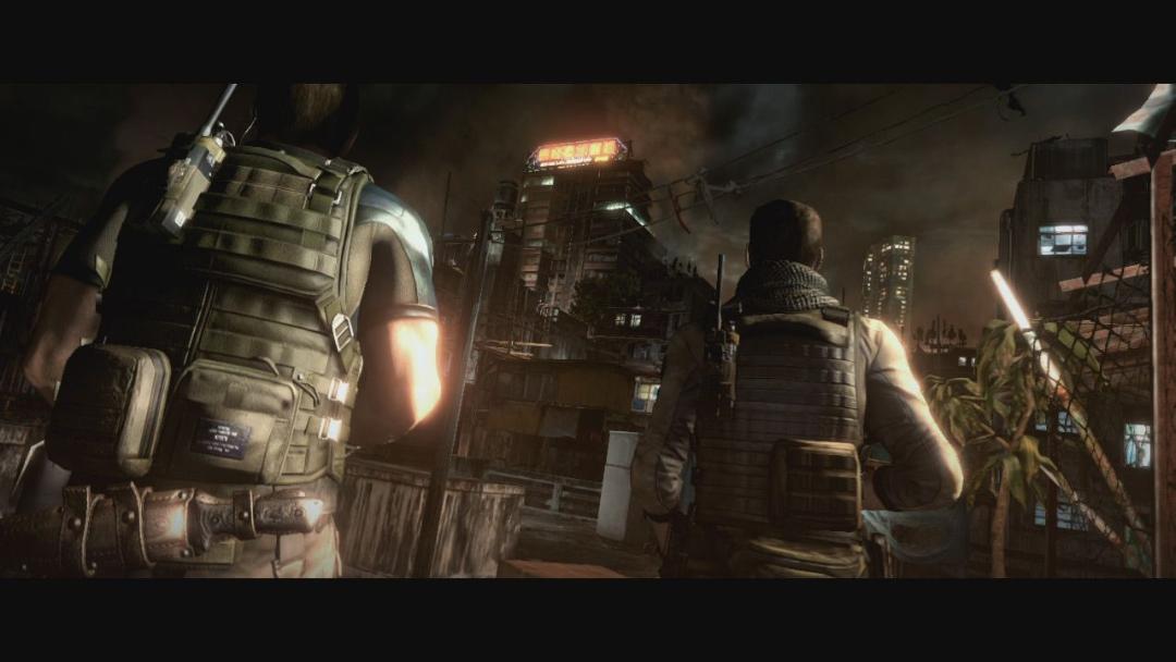 کریس و پیرز در ناو هواپیما بر بازی Resident Evil 6