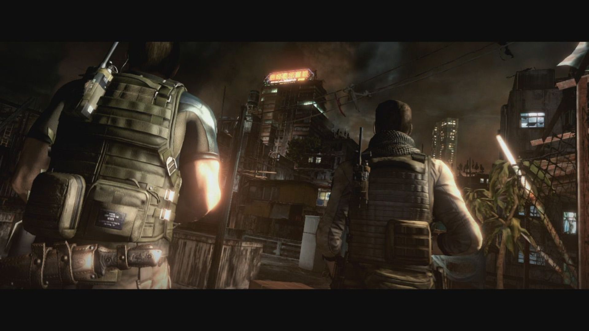 کریس و پیرز در ناو هواپیما بر بازی Resident Evil 6