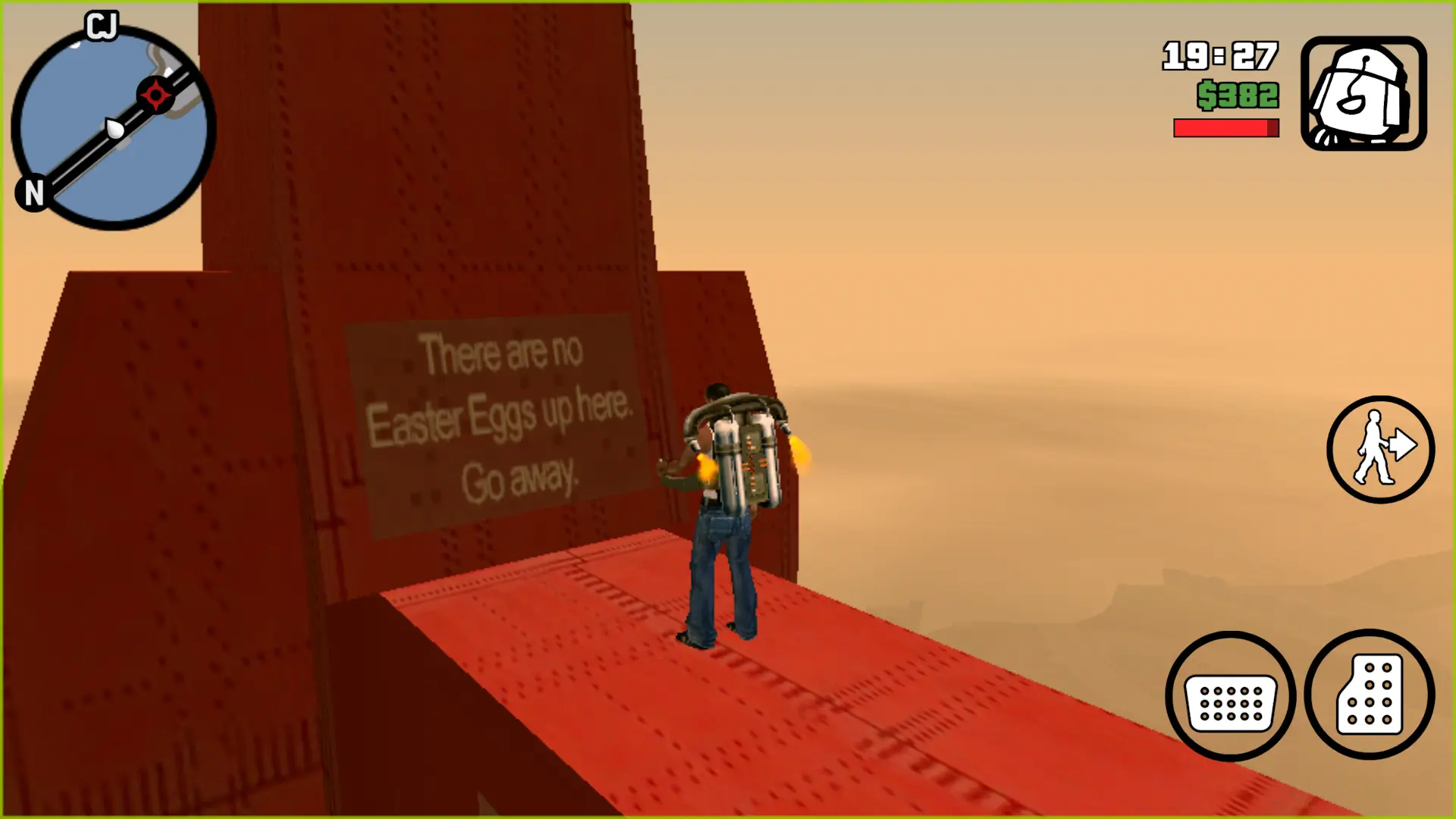 تابلوی مخفی روی پل گنت (Gant Bridge) در بازی جی‌تی‌ای سن آندریاس (GTA: San Andreas)