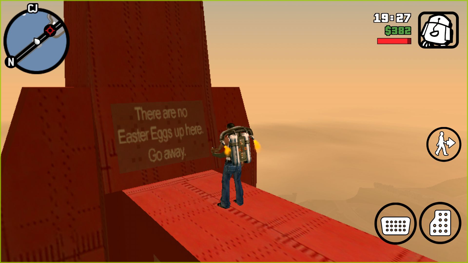 تابلوی مخفی روی پل گنت (Gant Bridge) در بازی جی‌تی‌ای سن آندریاس (GTA: San Andreas)