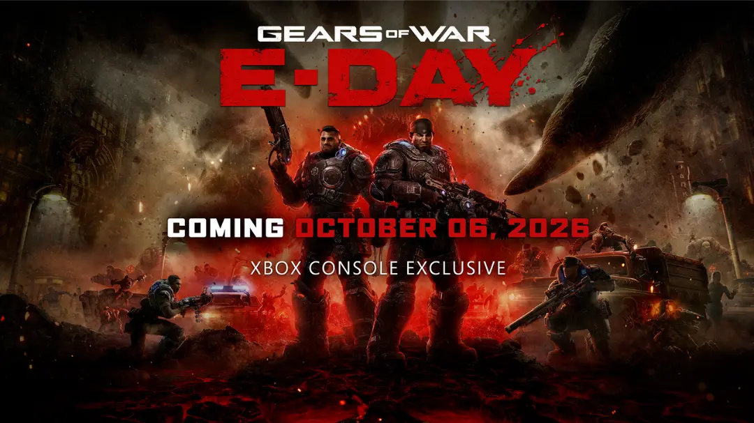 شخصیت‌های بازی Gears of War (Gears of War) در محیطی جنگی و پر از آتش