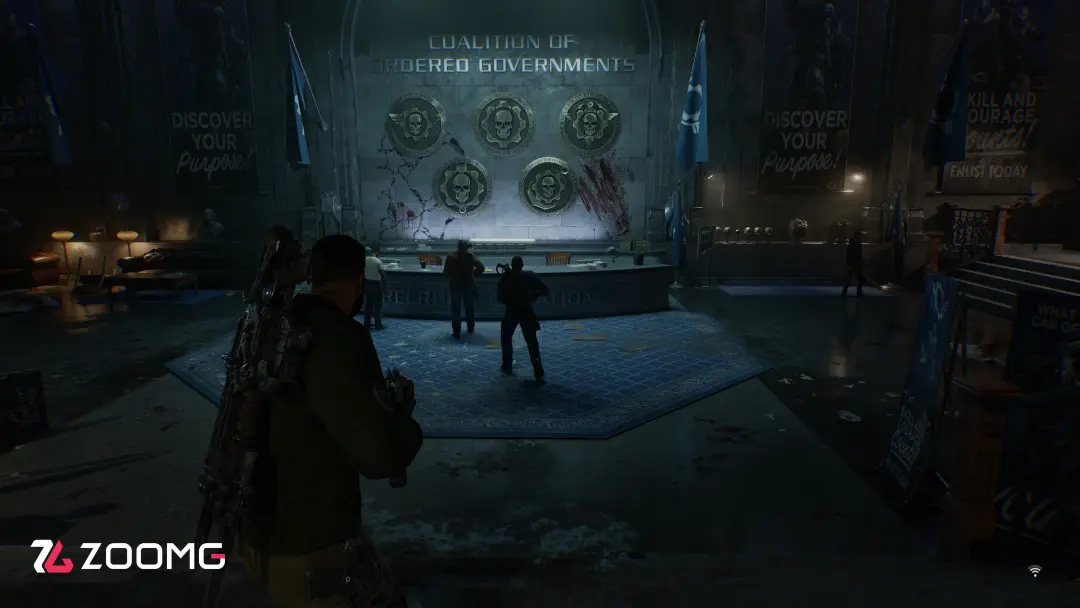 محیط داخلی مقر Coalition of Ordered Governments در بازی Gears of War: E-Day