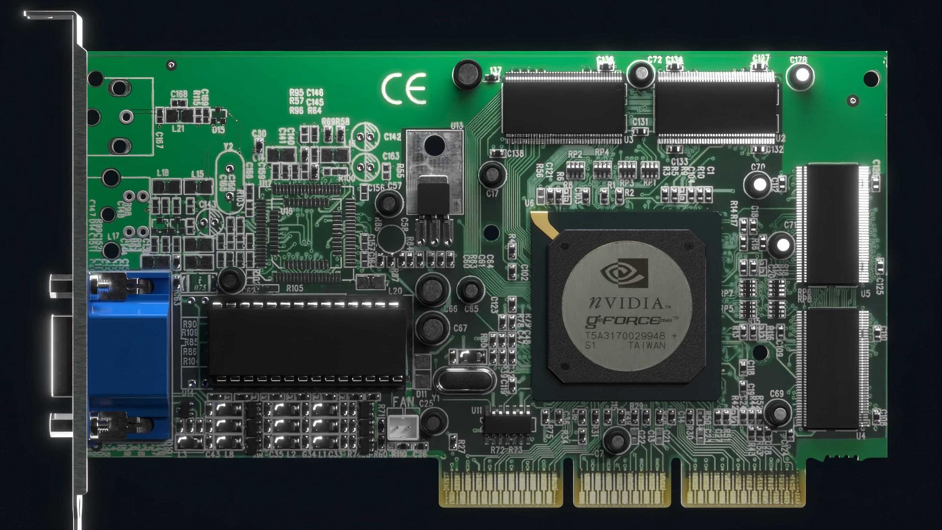 PCB کارت گرافیک GeForce 256