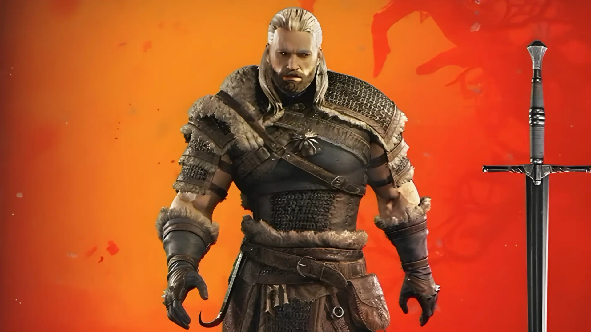 شخصیت گرالت (Geralt) با زره مخصوص در بازی Diablo 4