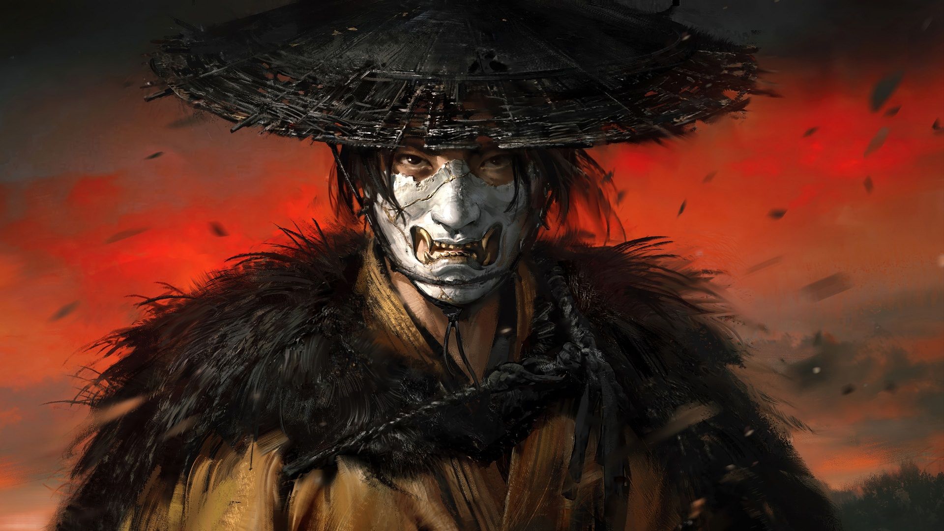 چهره خشمگین آتسو در بازی Ghost of Yōtei