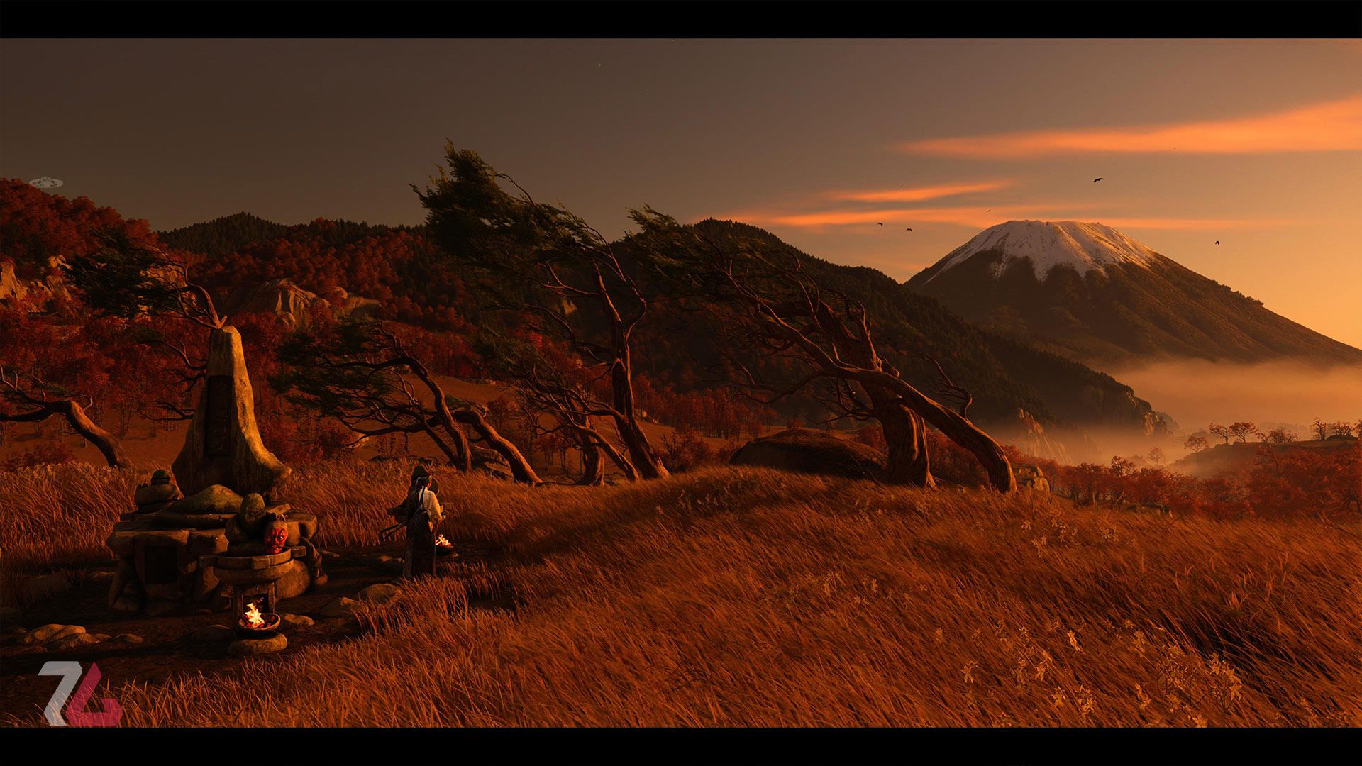 رنگ های چشم نواز و غلیظ در بازی Ghost of Yotei پلی استیشن 5 سونی