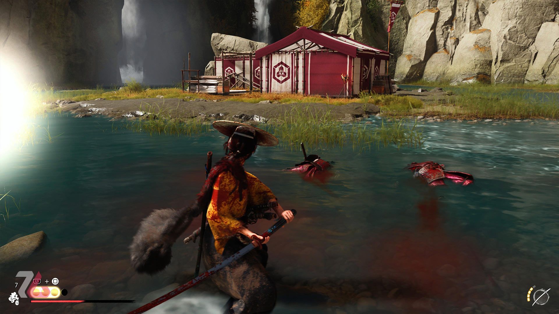 رد خون در آب | بازی Ghost of Yotei