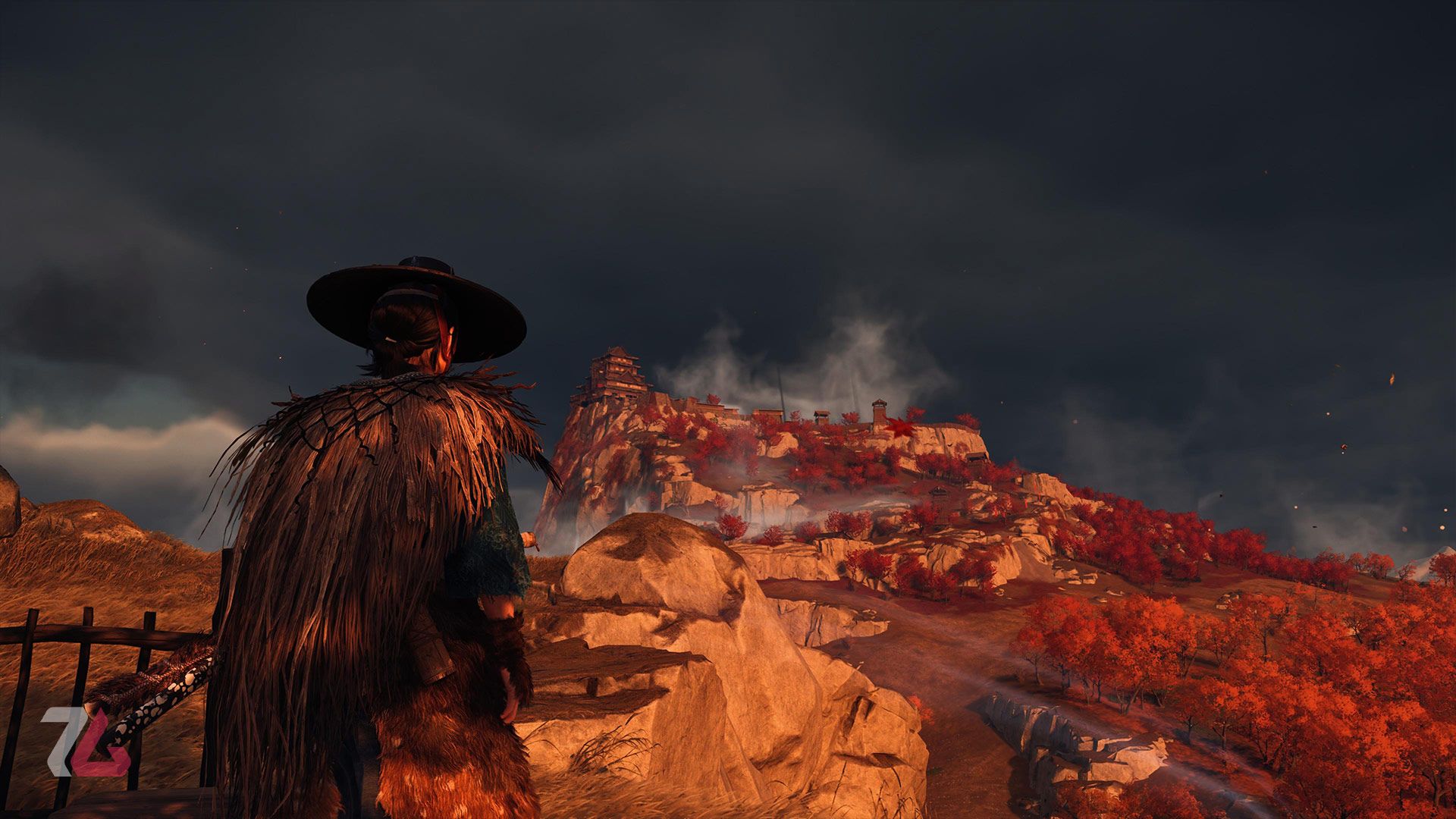 نگاه به قلعه بزرگ در بازی Ghost of Yotei