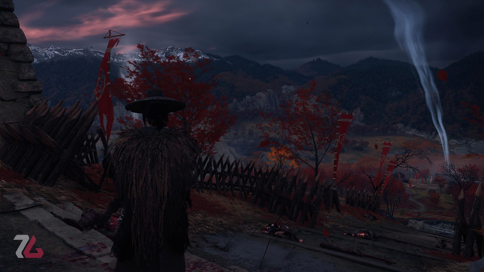 برگ های قرمزرنگ در بازی Ghost of Yotei (گوست آو یوته)، انحصاری پلی استیشن 5