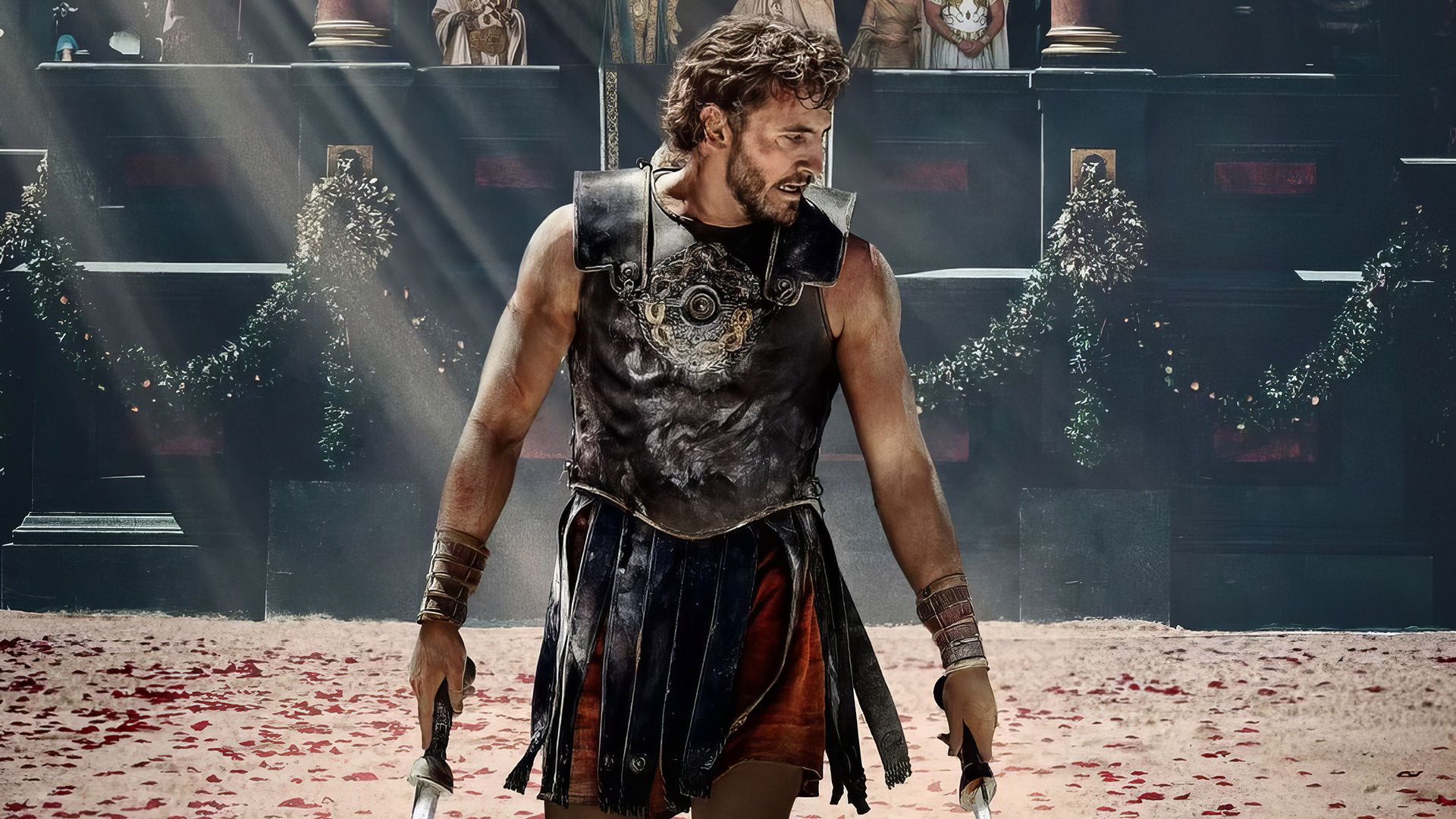 آمادگی لوسیوس برای مبارزه در فیلم Gladiator 2 